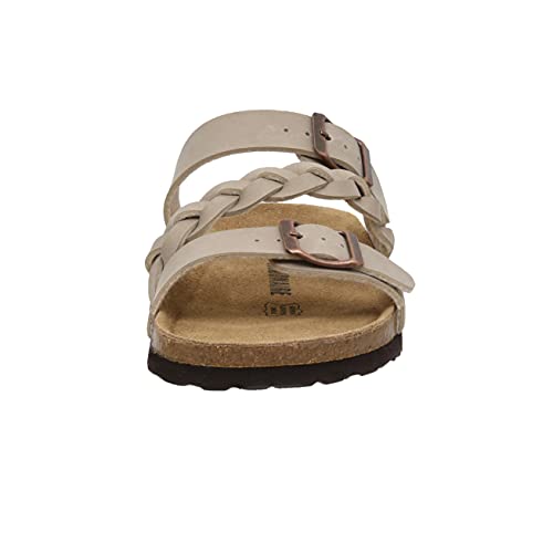 Cushionaire Women's Lizzy Cork Footbed Sandal With +Comfort And Wide Widths Available, Stone 7.5 #TOP1