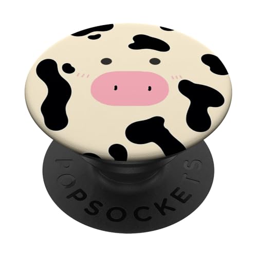 Cute Cow Print with Pink Snout Pattern PopSockets Adhesive PopGrip