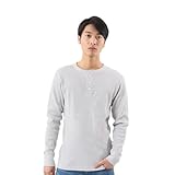 [ヘインズ] サーマルヘンリーロングスリーブTシャツ ビーフィー ワッフル 無地 HM4-S104-060-XL