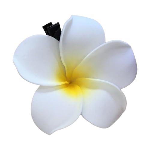 Hair Clip - Frangipani Hairclip For Wedding, Cute Flower Accessories | Small Frangipani Clip - For Women Girls Bridal Beach Part