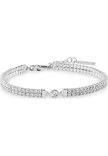 JETTE Damen-Armband 925er Silber 123 Zirkonia One Size, Silber 32017440