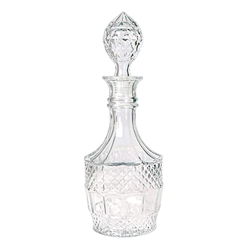 Skelang Whiskey Decanter, Glass Decanter Bottle, Alcohol Spirits Decanter for Whiskey, Brandy, Vodka, Capacity 800ml