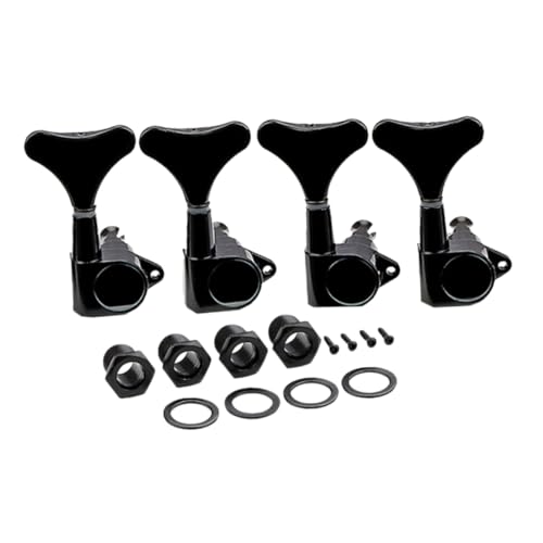BESTonZON Bass Guitar Replacement Parts 4pcs Classic Bass Tuning Pegs Metal Tuning Peg for Bass Player Part