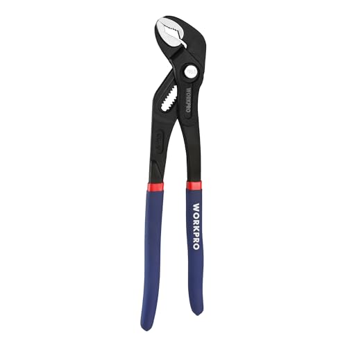 WORKPRO Profi Wasserpumpenzange 305mm, Rohrzange aus Cr-V Stahl, verstellbar Schnellspanner mit Rillen-Gleitgelenk Max. Öffnung: 50mm