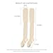 Women's Fashionable Over - Knee Boot Socks Slouch - Top Knit Design High Socks Ideal for Over - Calf to High - Thigh Wear Apricot