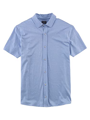 OLYMP Herren Freizeithemd Kurzarm Polo,Uni,Polo-Kragen,hellblau 10,L