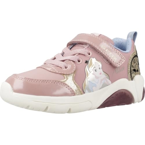 Geox J FADINLIGHT Girl E Sneaker, LT Rose/Platinum, 34 EU