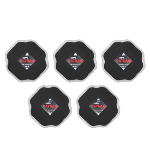 Image of Bias Ply Tyre Repair Patch 4 NO - Box of 5 Pcs | Heavy-Duty, Reliable Tyre Tube Puncture Repair for Trucks, Buses, Tractors, Commercial Vehicles | Durable Rubber Patches for Workshop Use