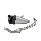 Pour TMAX 530 560 500 2016 2026 pot d'échappement pour moto pour lien central pour avant d'évasion avec silencieux 51MM(TYPE A)
