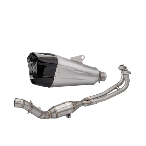 pour TMAX 530 560 500 2016-2026 Pot d'échappement pour Moto pour Lien Central pour Avant d'évasion avec Silencieux 51MM Échappement Avant pour Tuyau(Type-A)