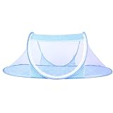 ZZBB Moustiquaire pour Lit de Bébé, Moustiquaire Pliable pour Lit de Bébé, Moustiquaire de Tente Portable, Facile à Installer, Convient à la Chambre Familiale, Aux Voyages en Plein Air,Blue