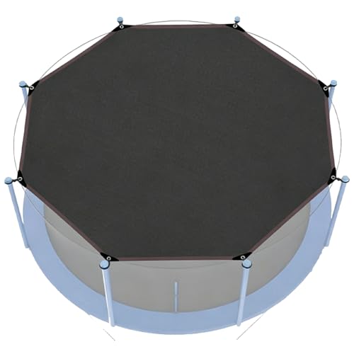 SGZIOO Filet Trampoline 305 8 Barres, Tour de Trampoline Ø 305 cm, pour Trampolines à 8 poteaux, Filet de Protection Solaire Anti-UV – Accessoire pour...