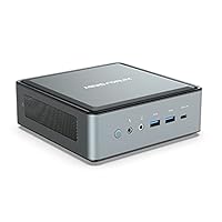 Mini PC AMD Ryzen 5 4500U Desktop Computer, DDR4 16G RAM+512G SSD, HDMI/DP/USB-C 4K@60Hz Output, 2X RJ45 Port(1000/2500Mbps), 6X USB Port, WIFI6 AX200, AMD Radeon Graphics, 2X HDD Slot