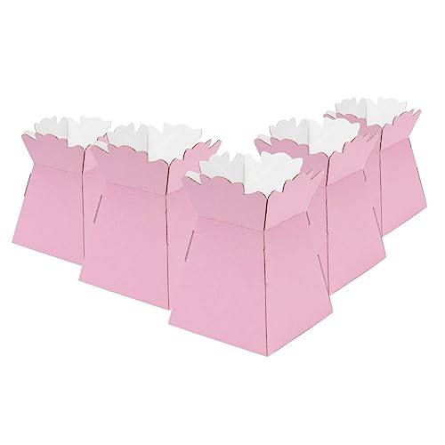 Image of Oasis Paper Gift Box Foldable, Empty, Decorative, Reusable, Multipurpose Birthday, Anniversary, Wedding, Return Gifts Hamper Packaging (Set of 5) Porto Pink Vase