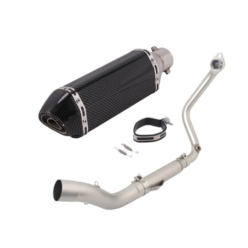 Tuyau d'échappement moto GK350 en acier inoxydable avec réducteur de bruit