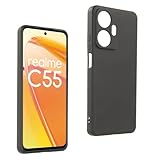 REY Cover in Gel TPU Nera per Oppo REALME C55 - N55, Ultra Sottile 0,33 mm, Morbido Flessibile, Custodia Silicone