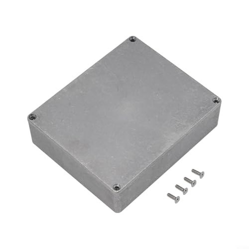 ZWEquipint Scatola in alluminio per progetti, include viti, custodia elettrica pressofusa per strumenti, protezione IP54, 1590A B BB N1 XX LB G C DD (1590XX (145 x 121 x 39 mm))