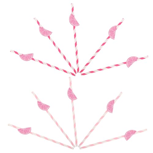 Pitillos de papel multicolor rosa 30 pcs para fiestas miniatura 1