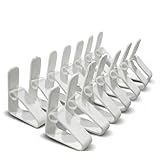 PARENCE. Pinces à Nappe en Plastique Blanc – Lot de 14 Clips – Fixation Table 4,5 cm – Mai...