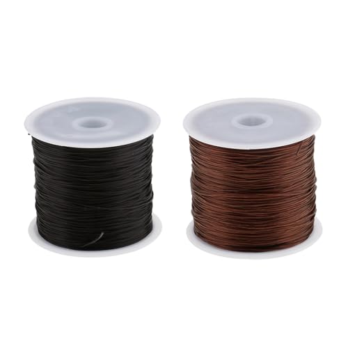 Hilo de algodón trenzado para coser pelucas 60 m color B para extensiones y tejido de pelucas miniatura 2