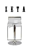 South Mission Zeta Clear Acrylic Contemporary Bar Stool - Single