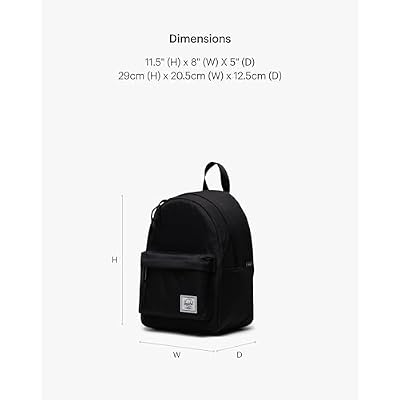 Herschel Classic Backpack, Black,Mod Mini - 6.5L