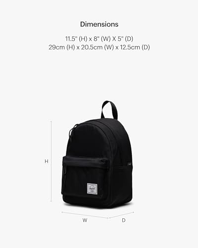 Image of Herschel Classic Backpack, Black,Mod Mini - 6.5L