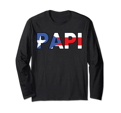 Papi Puerto Rico Papá Hombres Puerto Rico Manga Larga