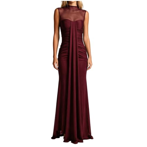 Robe longue grande taille cintrée et fluide cachant les imperfections avec élégance