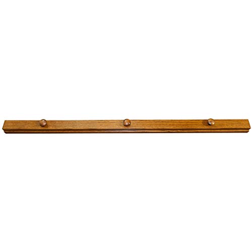Image of RRD Quilt Hanger for Wall for Display (84 inch) Amish Made Wooden Quilt Rack Wall Mount - Rustic Tapestry Quilt Wall Hangers (Oak Wood, Michaels Stain)