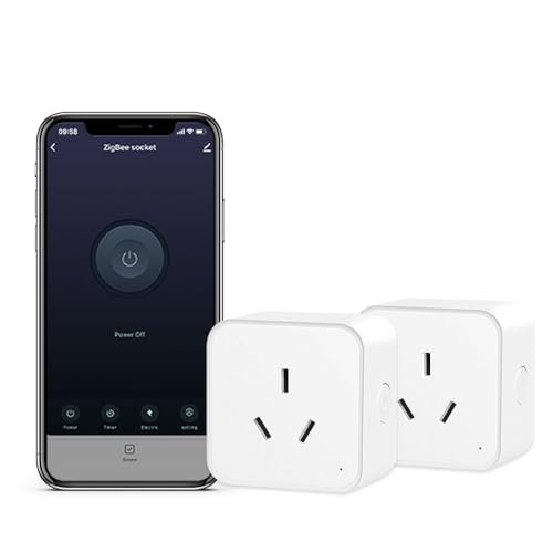 Smart Plug Zigbee Outlet with Energy Monitoring, Compatible with ...