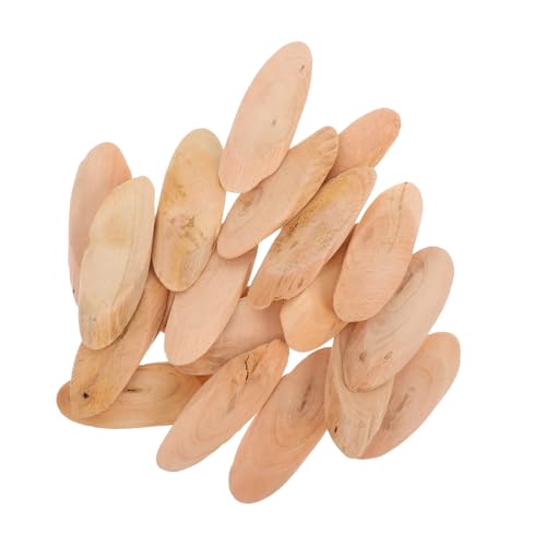 ULDIGI DIY Wood Board Docking 20pcs Embellishments Wood Oval Pieces Tag Wedding Table Scatter Christmas Ornament