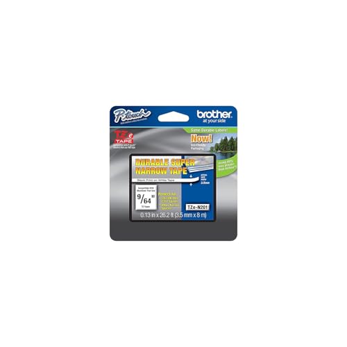 Brother TZeN201 Bande non plastifiée sur rouleau 0 35 cm x 8 1 rouleau x pour P Touch GL H100 PT 1290 D400 D600 E550 H101 H110 H500 P750 P Touch EDGE PT P750 - vue 8