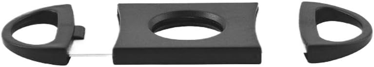 Cigar Cutter Stainless Steel Classic Portable Household - Metal Scissors Double Puncher Manual Trimmer, Pocket Travel Accessory Tool(Black)