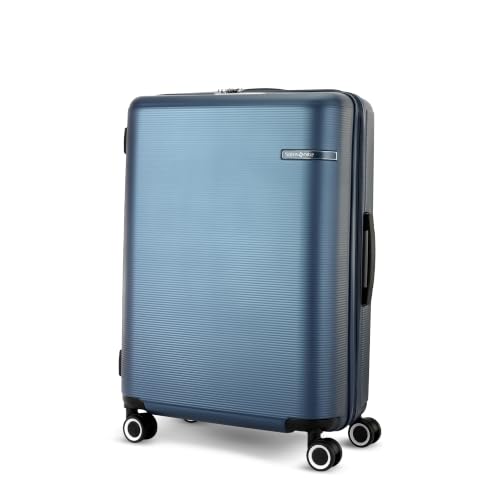 Image of Samsonite Trolley Bag Suitcase for Travel | STAREN 67 Cms Polycarbonate Hardsided Medium Check-in Luggage Trolley Bag, Navy