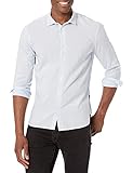 John Varvatos Star USA Men's Ross Slim FIT Long Sleeve Sport Shirt in Powder Blue, Large