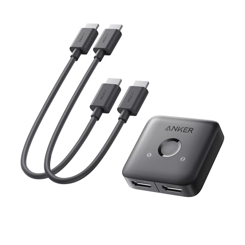 Anker HDMIスイッチ 1フィート HDMI 2.0ケーブル 4K@60Hz HDMIスイッチャー 2イン1出力 滑らかな仕上げ HDR ドルビー対応 ノートパソコン PC Xboxシリーズ PS5 PS4 プロジェクターなどに対応