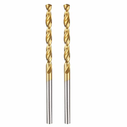 Image of Kozelo 2pcs Drill Bit - [3.8mm Diameter] M42 8% Cobalt HSS Cutting Tool for Machining Hard Metal Stainless Steel Woodworking Handicraft Use, 135° Cutting Angle TiN