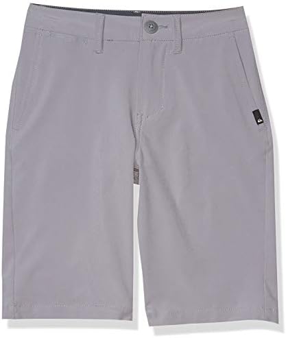 Quiksilver Boys' Big Union Amphibian Water Friendly 4 Way Stretch Hybrid Chino Short, Sleet, 26/12