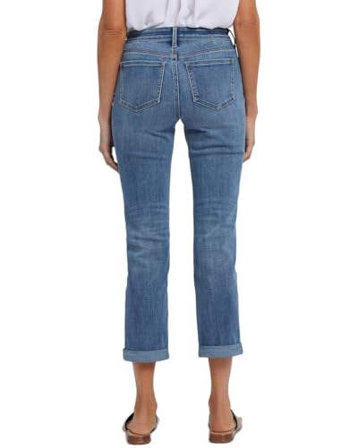NYDJ Women's Sheri Slim Ankle Roll Cuff Jeans in Majorca Bay2