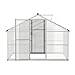 Produktbild Aluminium Gewächshaus für den Garten 5,9m² inklusive 242 x 238cm Fundament vielseitig nutzbar als Treibhaus,Frühbeet Aufzucht,Tomatenhaus und Pflanzenhaus
