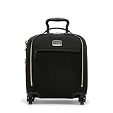 TUMI - Voyageur Leger 4 Wheeled Luggage - Women's Lightweight and Spacious, Sleek Silhouette, Durable Premium Suitcase - 16' Compact Carry-On, Black with Gold Hardware