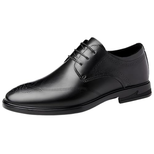 Men's Lace up Brogue Leather Dress Shoes Business Casual Stylish Retro Breathable Comfortable Office Work Footwear3