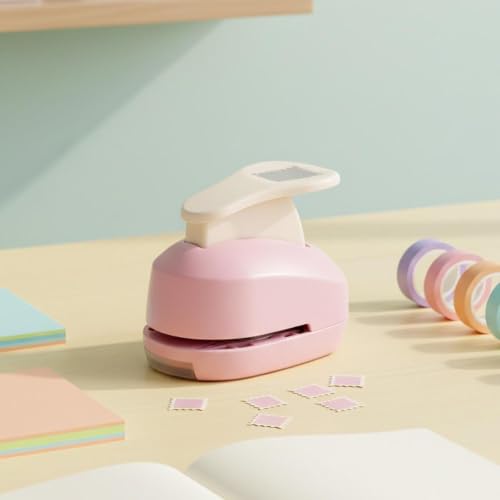 Perforadora de borde de alta precisión con mango ergonómico y elegante acabado rosa 6
