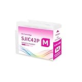 Capacité d'encre de 80 ml : compatible avec l'imprimante d'étiquettes ColorWorks CW-C4000e C4000 4000U avec encre SJIC42P SJIC41P for des tirages d'impression prolongés.