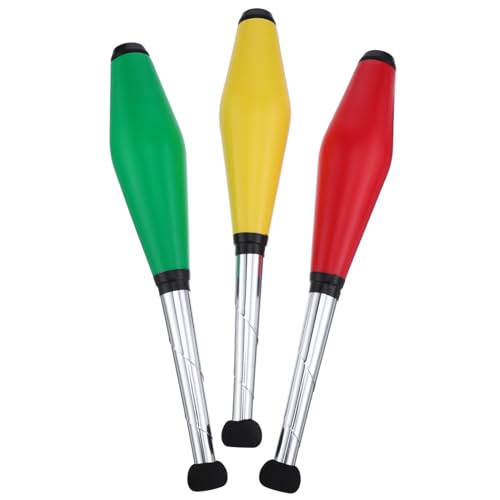 FOYTOKI Beginner Juggling Set 3 Bright Color Sticks Juggling Pins Made of Sturdy Pe Eva Great for Hand-Eye Coordination Training