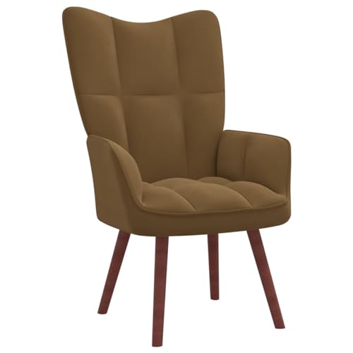 Xichuzi Silla de relajación, Butaca Relax, Sillones para Salas, Sillones Dormitorio, Butacas De Salon Modernas, Sillones Pedicura, de Terciopelo marrón