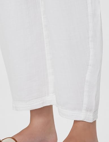 Image of Gap Women Solid Relaxed Fit Full Length Trousers