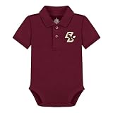 Creative Knitwear Boston College Eagles Tide Newborn Polo Bodysuit,Maroon,12 Months