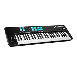 Alesis V49 MKII – USB MIDI Keyboard Controller met 49 aanslaggevoelige toetsen, 8 full-level pads, arpeggiator, pitch…